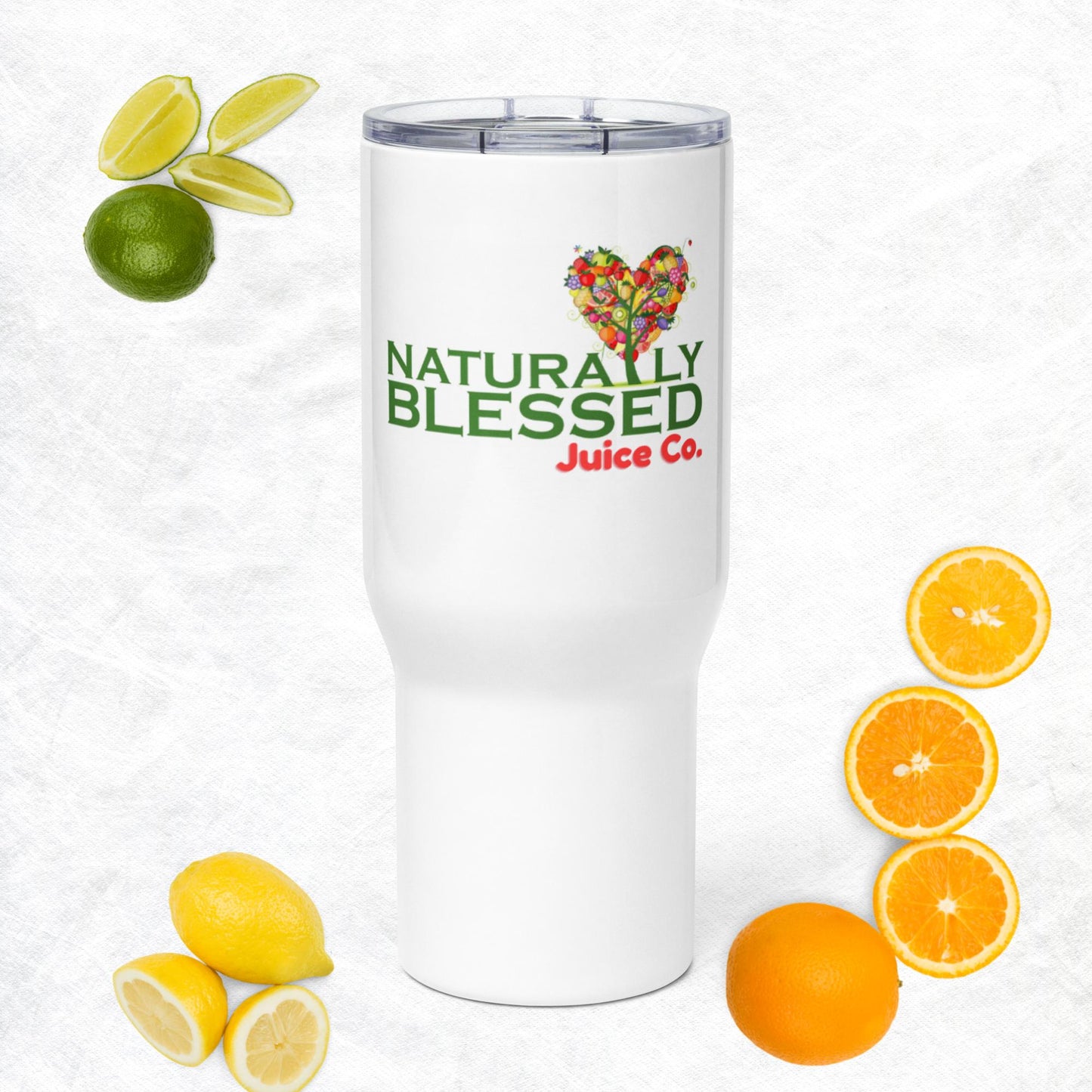 Travel mug with a handle